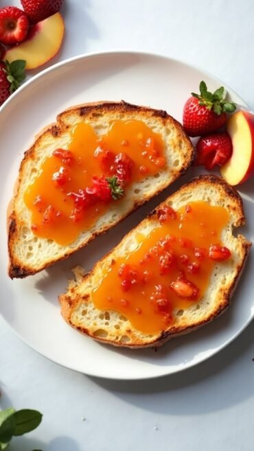 bread with sweet jam