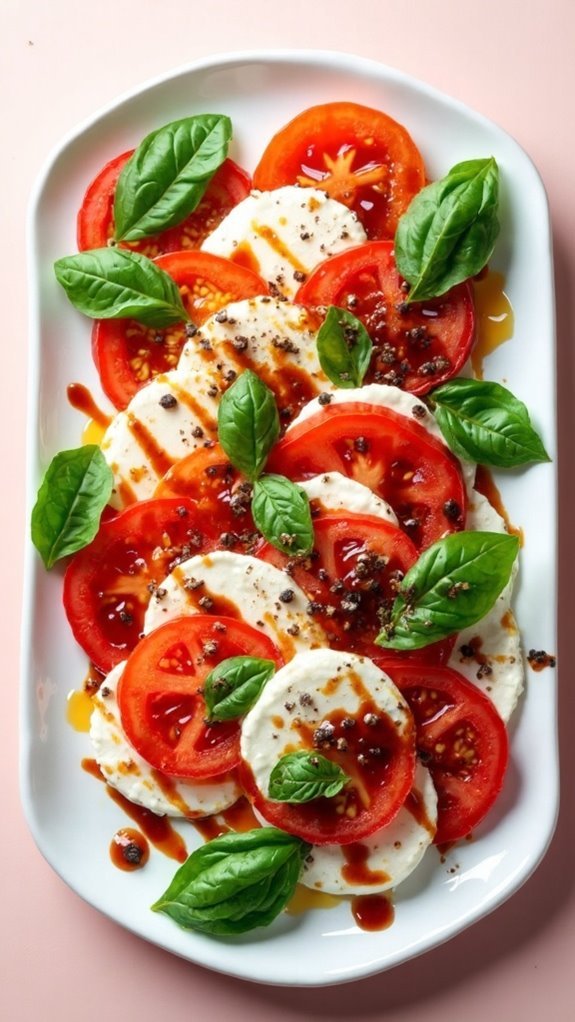 fresh mozzarella tomatoes basil