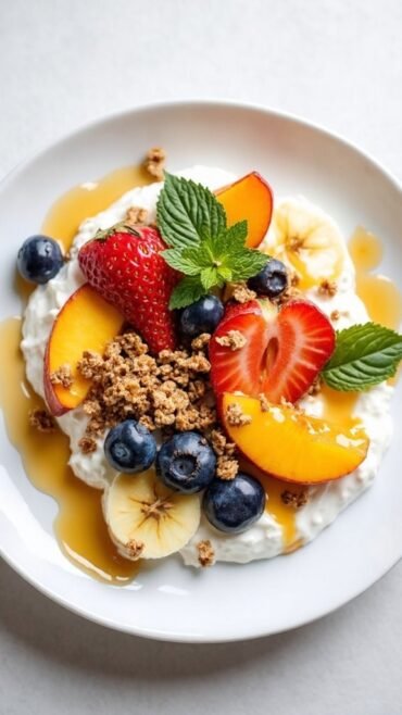 fruit and honey yogurt