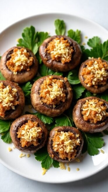 italian sausage stuffed mushrooms