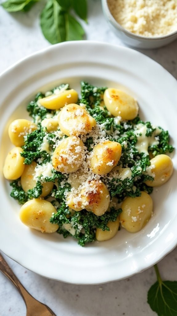 cheesy spinach gnocchi bake