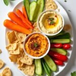 delicious hummus with dippers