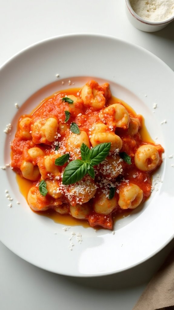 Gnocchi in Tomato Basil Cream Sauce