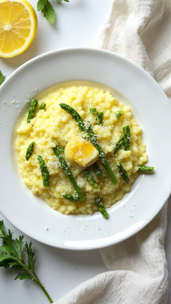 lemon infused asparagus risotto recipe