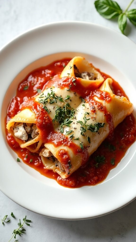 Mushroom and Herb Cannelloni