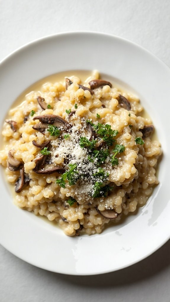 mushroom truffle creamy risotto