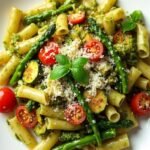 roasted vegetable pesto pasta